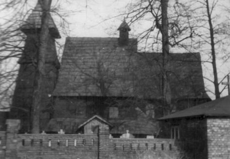 Kościół przed rozbiórką w Leszczynach