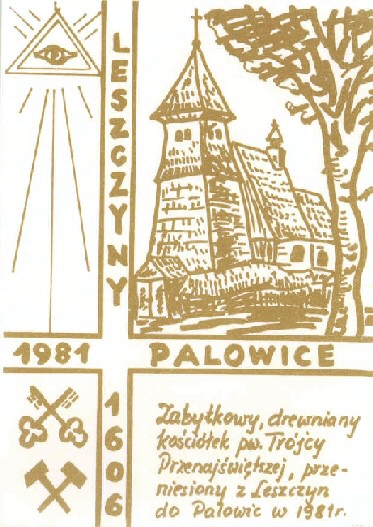 1981 - Pamitkowa kartka uroczystoci powicenia kocioa w Palowicach