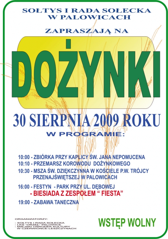 Palowickie Dożynki 2009 - 30 sierpnia 2009