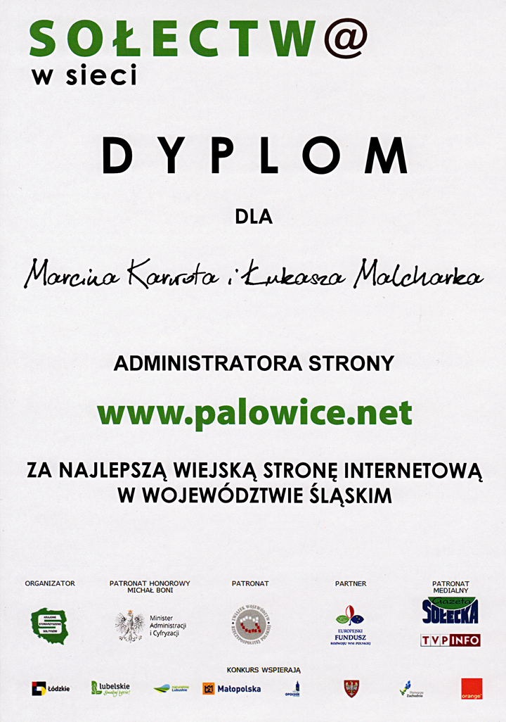 Sołectwa w sieci - najlepsza strona na śląsku - Palowice.NET 2013